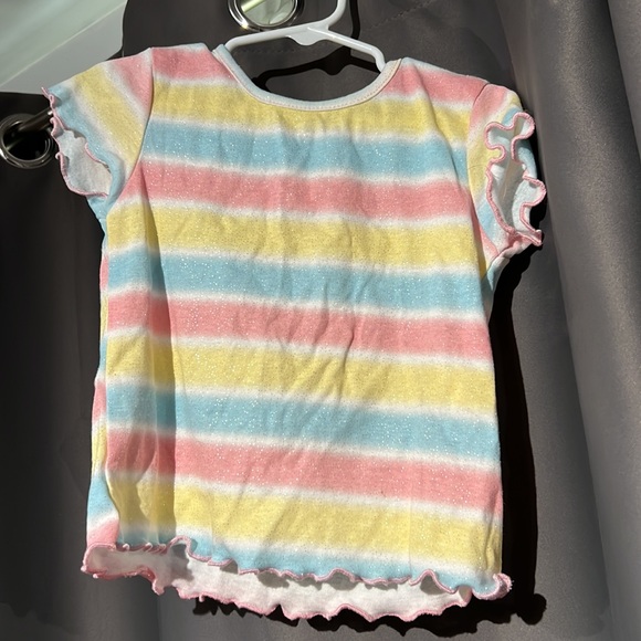 Girls Little Lass Bunny overalls size 6, great used condition sparkly shirt - Picture 6 of 10